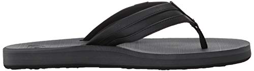 Quiksilver Mens Carver Squish Flip Flop, Black/Grey/Black, 13 Us #TOP4