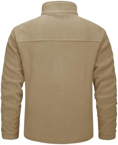 MAGCOMSEN Men's Winter Zip Up Polar Fleece Jacket Athletic Tactical Hiking Outdoor Jackets with 3 Pockets