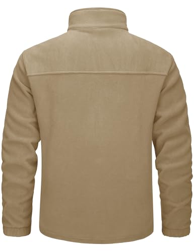 MAGCOMSEN Men's Winter Zip Up Polar Fleece Jacket Athletic Tactical Hiking Outdoor Jackets with 3 Pockets2