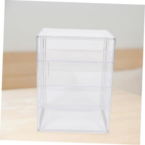Vitrina de panadería acrílica PRETYZOOM de 4 capas regulables con puerta magnética 4