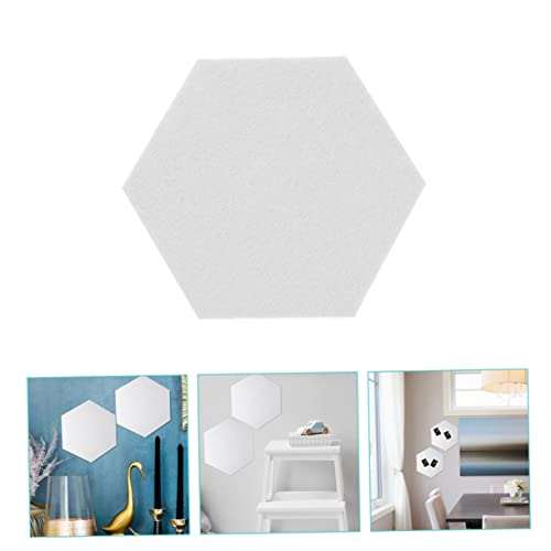 Paneles acústicos hexagonales de fieltro BESPORTBLE 12 piezas para decoración de pared, tablero de chinchetas y aislamiento de sonido para estudio en casa miniatura 6