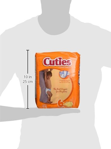 Cuties Baby Diapers, Size 6, 23 Count (Pack of 4)