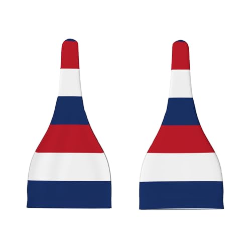 Newborn Baby Hat, Dutch Flag Print Soft Top Knot Beanie Cap, Cute Baby Headwear for 0-6 Months Black3