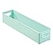 mDesign Plastic Storage Organizer Bin for Kitchen Cabinet, Pantry, Refrigerator, Countertop - BPA Free - Breast Milk, Bottles, Sippy Cups, Kids/Toddlers Food Pouches, Baby Food Jars - Mint Green