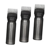 MUSISALY ヘアダイボトルアプリケーター 3個 再利用可能 プラスチック製 ヘアカラー用ルートコームアプリケーターボトル ヘアサロンや理髪店向け