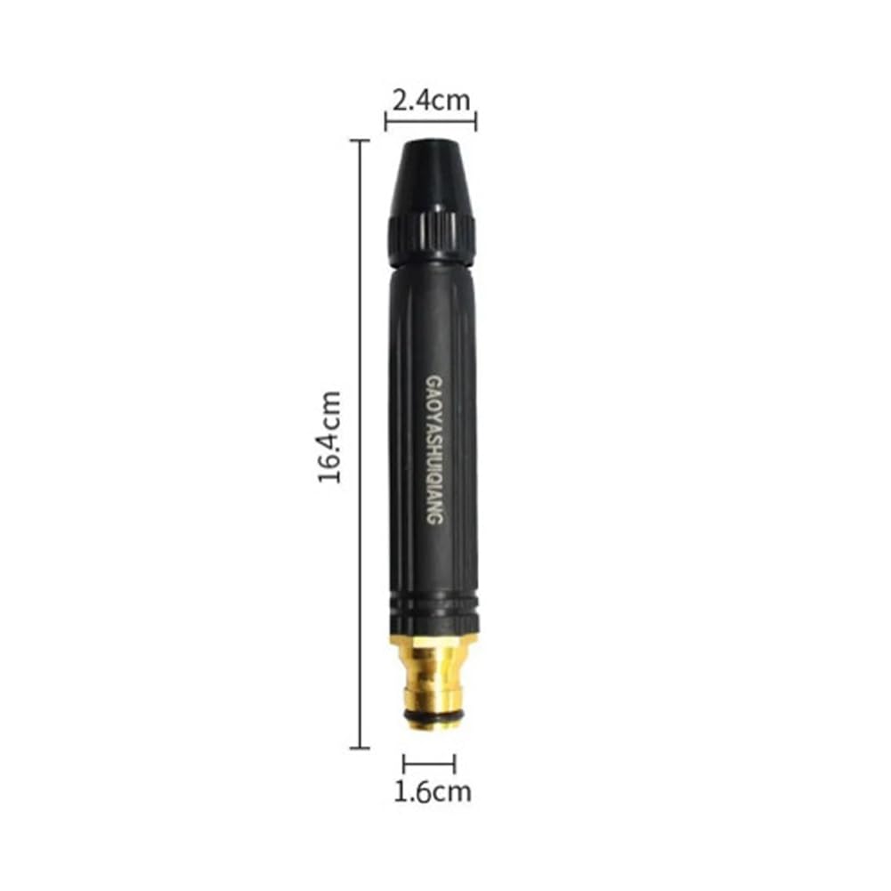 Embout tuyau arrosage, Buse haute pression pour tuyau arrosage - Inclus 3 adaptateurs + 2 colliers de serrage | Pistolet à jet réglable modes arrosage jardin, lavage auto, terrasse et extérieur (1*A)
