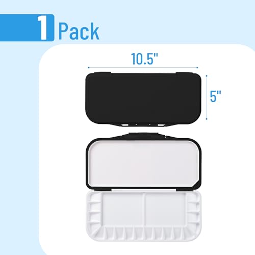 Image of Mr. Pen- Airtight Watercolor Palette with Lid, 18 Wells & 2 Mixing Areas | Lightweight Sealing Paint Palette for Travel, Painting, Watercolor Mixing, Art Class and Studio Use