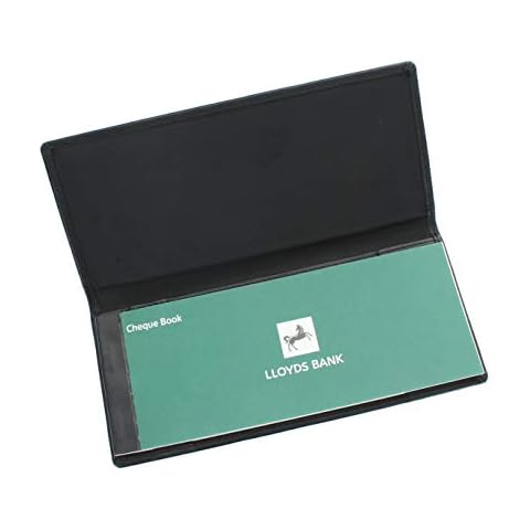 Portacheques de cuero Ashlie Leather estilo AC123 en negro Cover