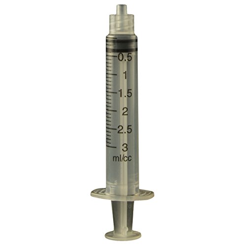 Jensen Global JG3CC-LL-1000 3 cc Luer Lock Calibrated Manual Assembled Syringe Bag of 1000
