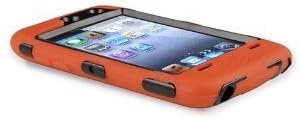 Hybrid Case Compatible with Apple iPod Touch 4th Generation, Black Hard/Orange Skin