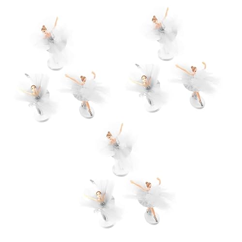 Amosfun 9 Conjuntos Cupcake Ornamento Dançarina Aniversário Boneca Topper Estatuetas Escultura Toppe