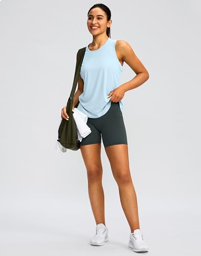 Image of Women's Workout Tops Racerback Athletic Tank Tops Sleeveless Loose Fit Yoga Running Gym Shirts for Women