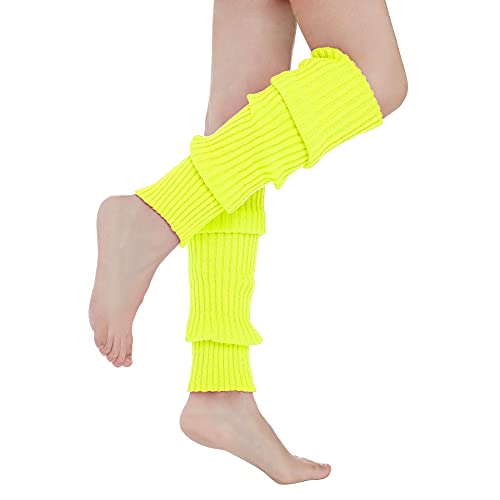 Leg Warmers For Girls Leg Warmers For Women Neon Leg Warmers 80S Yellow Leg Warmer 80S Accessories For Women 80S Costume #TOP23