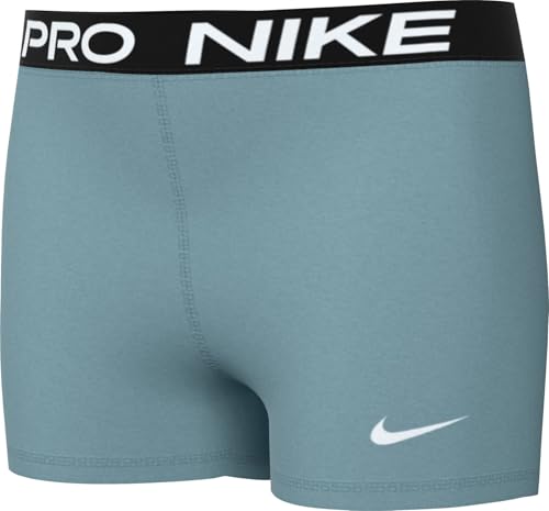Image of Nike Girls' Pro Shorts (Little Big Kid), Denim Turq /White