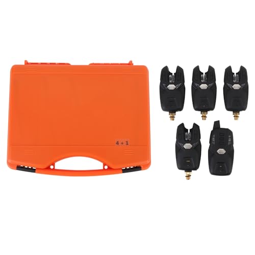 Naroote Ensemble Indicateur D'alarme pour la Pêche à la Carpe, sensibilité du Volume Sonore Réglable avec Double Alerte Sonore et Visuelle, Résistant à l'eau pour la Pêche en Bord de