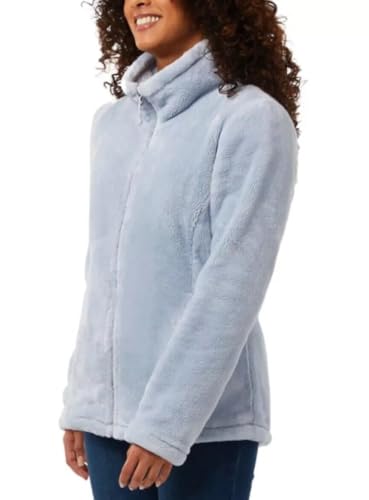 32 Degrees Women's Plush Faux Fur Jacket – Full Zip, Soft & Cozy - Plus Sizes Available (Blue, L)2
