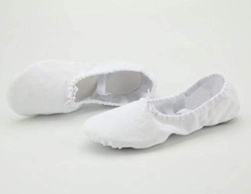 Miniatura 6 de missfiona Zapatillas de ballet de lona para mujer, zapatos de baile, zapatos de yoga de práctica para adultos, zapatos planos para reducir la barriga