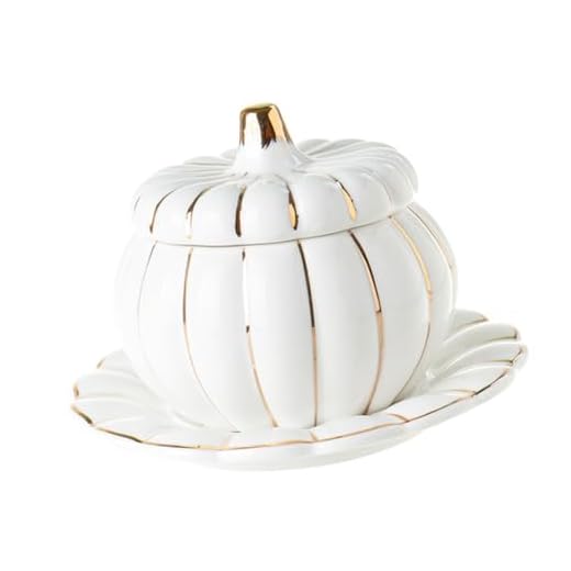 PRETYZOOM 1 Juego Cuenco De Calabaza De Cerámica Recipientes Con Tapas Taza De Café De Dibujos Animados Taza De Calabaza Cocotte De Calabaza De Cerámica Medicinal Tazón De Comida Blanco