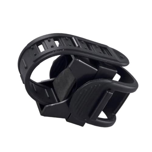 BESPORTBLE 1set Adjustable Bike Flashlight Mount Holder Lightweight Plastic Handlebar Bracket Clip for Steady Light Rotation Fit for Biking Adventures Black 2pcs