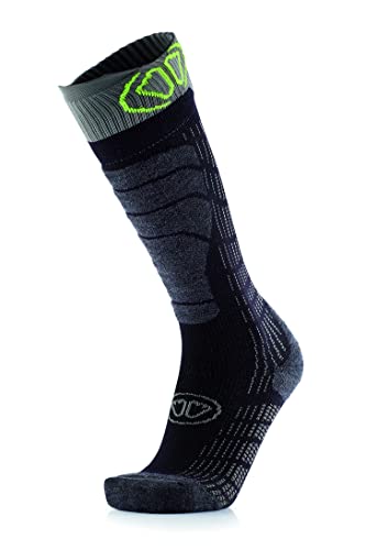 Sidas Sweat-Wicking Fall/Winter Warm Soft Merino Wool Knee-Length Comfort Socks for Skiing