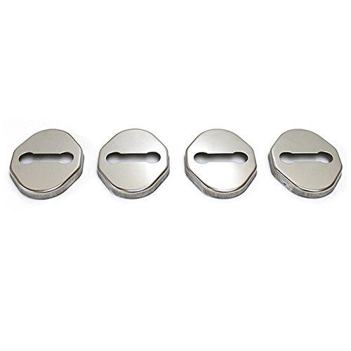マツダ ステンレス ドアロックカバー ストライカーカバー 4Pセット CX-5 CX-8 アテンザ アクセラ デミオ シルバー FJ4563-m