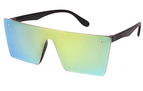 M Tech Flat Design Lemon orange Rectangular Goggles For Mens, Women, Girls, Boys