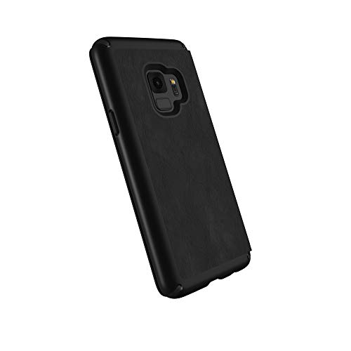 Preisvergleich Produktbild HardCase Speck Presidio Folio Leather Samsung Galaxy S9 Black / Black