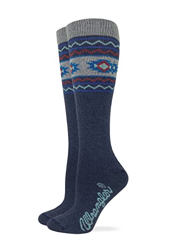 Wrangler Women's Aztec Knee High Boot Socks (1 Pair)