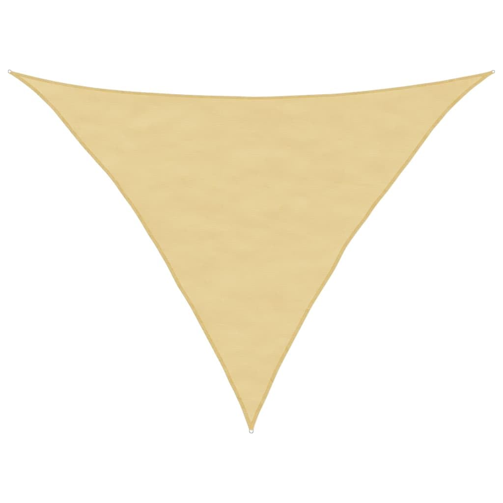Tenda parasole triangolare, 3 x 3 x 4,24 m, colore sabbia, ombreggiante in poliestere Oxford, per terrazza, giardino e balcone, stabile protezione dagli sguardi indiscreti, con robusti anelli