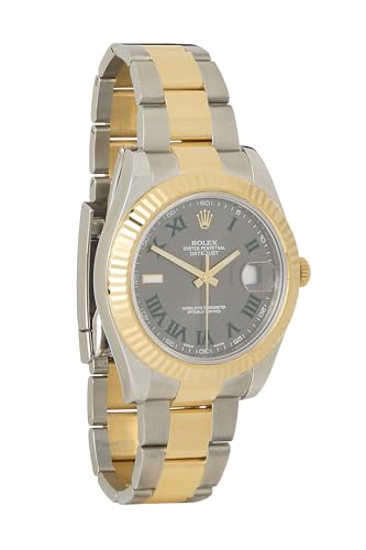 Pre-Loved Wimbledon 18K Yellow Gold Datejust 116333 41mm, Grey