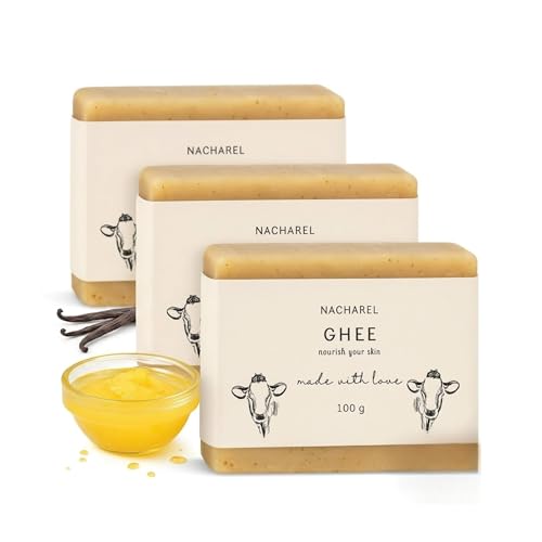 Image of Ghee Soap | Pure & Gentle Bathing Bar for Glowing Skin | Nourishing & Antioxidant Soaps for Men & Women | Natural Cleansing Bar For Moisturising | Soap for All Skin Types | Pack Of 3