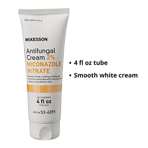 McKesson Antifungal Cream, 2% Miconazole Nitrate, Burning, 4 oz, 2 ct | Relieves Itching, Cracking from Jock Itch, Ringworm and Athlete Foot - image 5