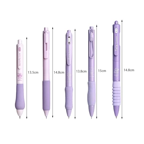 Set de 5 bolígrafos gel retráctiles, punta fina 0.5 mm miniatura 4