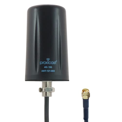 Image of Proxicast Vandal Resistant Low Profile 4G /5G Omni-Directional Screw Mount Antenna - 10 ft Coax Lead - for Cisco, Cradlepoint, Digi, Pepwave, Sierra Wireless and Others (ANT-121-002)