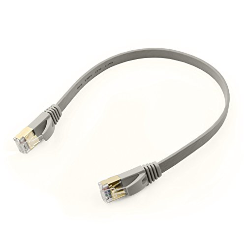 Cable Ethernet plano CAT7 con conector RJ45 15 cm miniatura 3