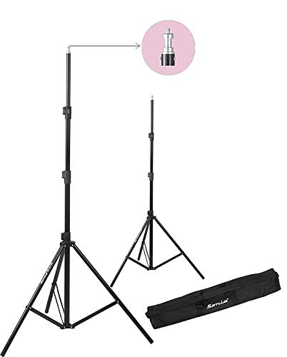 Image of Osaka Bi-Color Dimmable LED Video Light OS 576 Slim for All DSLR Cameras Video Cameras YouTube Video Shooting 2 Pc Combo kit: 2 AC /DC Adapter; 2 Light Stand 9 Feet; 2 LED Bag; 1 Stand Bag