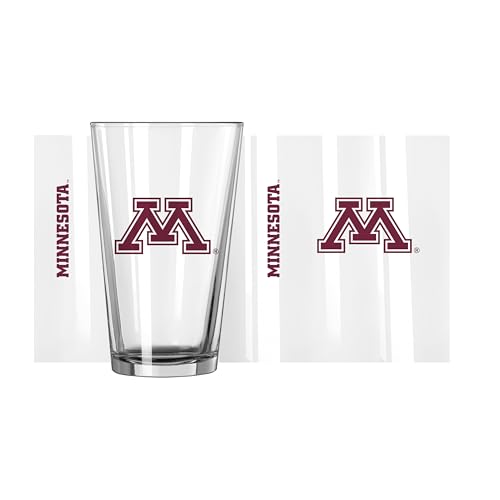Image of Logo Brands NCAA 16 oz Pint Glass - Durable Glass With Bold Team Color- Chip-Resistant Rim Drinkware For Fans, Tailgates, Home Bars & Everyday Use