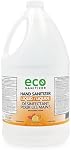 Eco Hand Sanitizer Liquid, Citrus Scented, 4L Bulk Refill, 80% Alcohol | Plant-Based, Made In Canada, Hand Sanitization for High Traffic Areas, Refill Dispensers, Scented with Essential Oils
