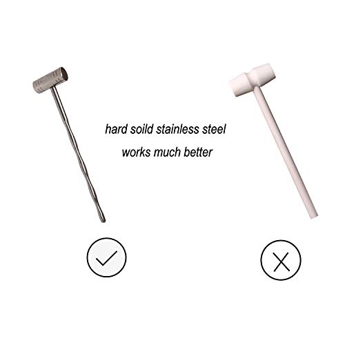 Stainless Steel Crab Mallet, Mini Crab Lobster Hammer, Soild Seafood Shellfish Cracker Tool, Metal Dessert Making Mallet Opener -For Cracking Seafood, Break Chocolate Mold (Size 6.22"X1.34") #TOP3