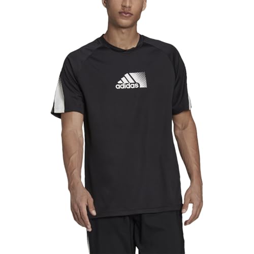 T-shirt d'entraînement adidas au design ergonomique et finitions soignées noir homme S