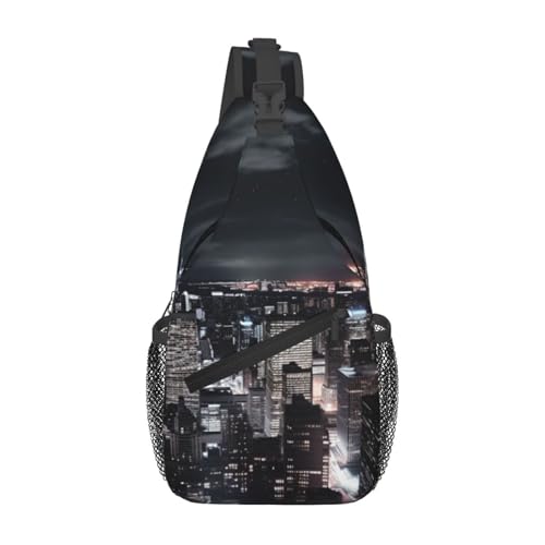 Mochila cruzada de pecho para hombre negra