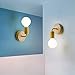 Produktbild JINYU 2 Pack Gelb Minimalistischen Holzdekor LED Wandleuchte oben/unten dekorative Innenleuchte Up/Down light,rustikale Land Vintage Loft Nacht Wandleuchte Leuchte passend für Retro Edison Lampen E27