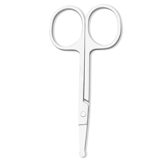 Tifurko Scissors for Nose Hair, Moustache, Beard, Eyebrow Cutting Trimming for Men | Small Shaving & Grooming Scissor | Safety Blunt Round Top & Premium Non Rusting Metal (Pack of | 1 Scissor)-image-48