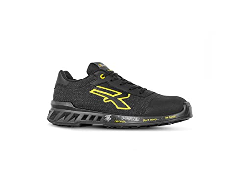 JACKSHIBO Scarpe Antinfortunistiche Unisex Con Puntale In Acciaio – Leggere, Antiscivolo, Antiforatura – Taglia 39 1/3 EU, Nero