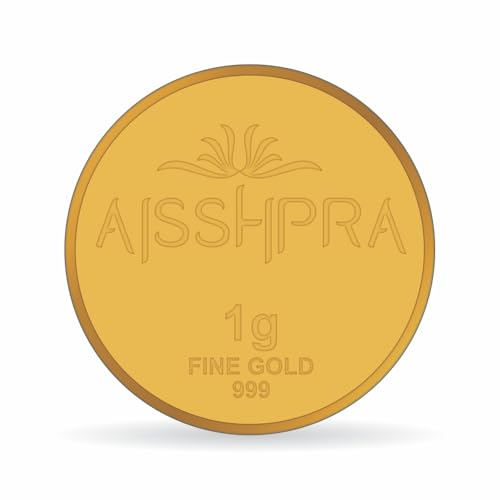Aisshpra 24K (999) Gold Coin | Bar, Bullion | Certified Purity with Gift Box | Ideal for Diwali, Dhanteras, Akshaya Tritiya, Wedding Gifting & Investment
