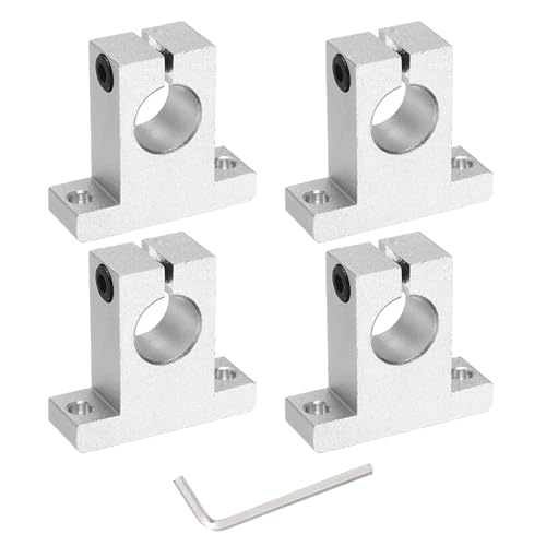 Support SK16 uxcell anti-vibration en aluminium pour rail de guidage linéaire 16mm