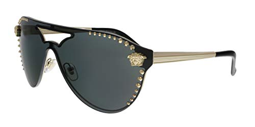 Versace VE2161 125287 Pale Gold VE2161 Pilot Sunglasses Lens Category 3 Size 42