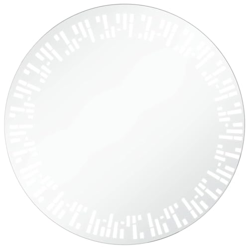 vidaXL Espejo de Baño, Espejo de Pared para Maquillaje con LED, Espejo Redondo para Tocador, Accesorio de Iluminación para Hogar, 70 cm