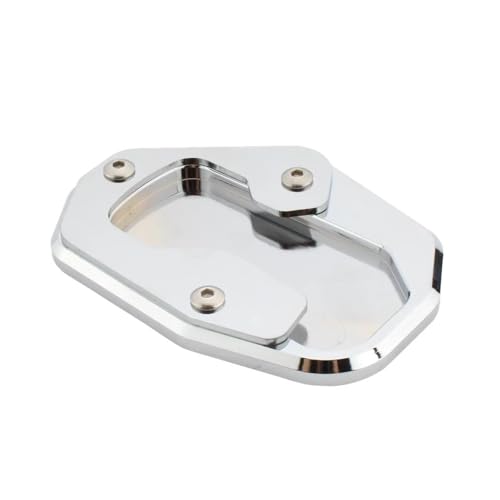 PQCORBE Für Harley Für Davidson Für Pan America 1250 PA1250 RA1250S Motorräder Seitenständer Vergrößerungsplatte Ständerverlängerung Seitliches Ständerpolster(Silver)