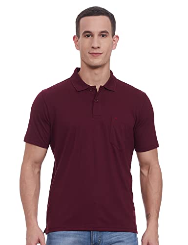 Image of Monte Carlo Mens S.Blue Plain Collar T-Shirt |22203401-167